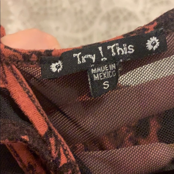 Orange off the shoulder shirt - Picture 6 of 6